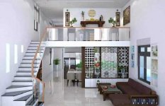 Mẫu cầu thang nhà cấp 4 gác lửng siêu đẹp và tiết kiệm