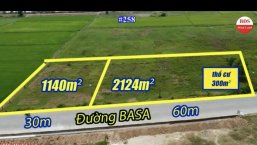 ĐẤT MẶT TIỀN ĐƯỜNG BASA  XÃ PHƯỚC HIỆP,Củ Chi 3300M2. 90M X 38M
