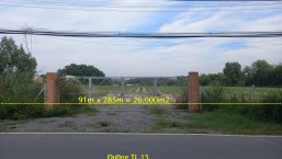 ĐẤT MẪU CỦ CHI-MẶT TIỀN ĐƯỜNG TL.15. - 26.000M2. 91M X 285M