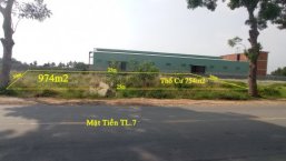 Bán đất thổ cư  mặt tiền đường TL,7,( 974m2 ) tại xã Thái Mỹ - Củ Chi - TPHCM