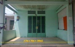Nhà Củ Chi giá rẻ xã Phú Hòa Đông -Củ Chi - TPHCM . 166m2 (5.5 x 30 ) giá :1,6 tỷ