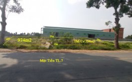 Bán đất thổ cư  mặt tiền đường TL,7,( 974m2 ) tại xã Thái Mỹ - Củ Chi - TPHCM